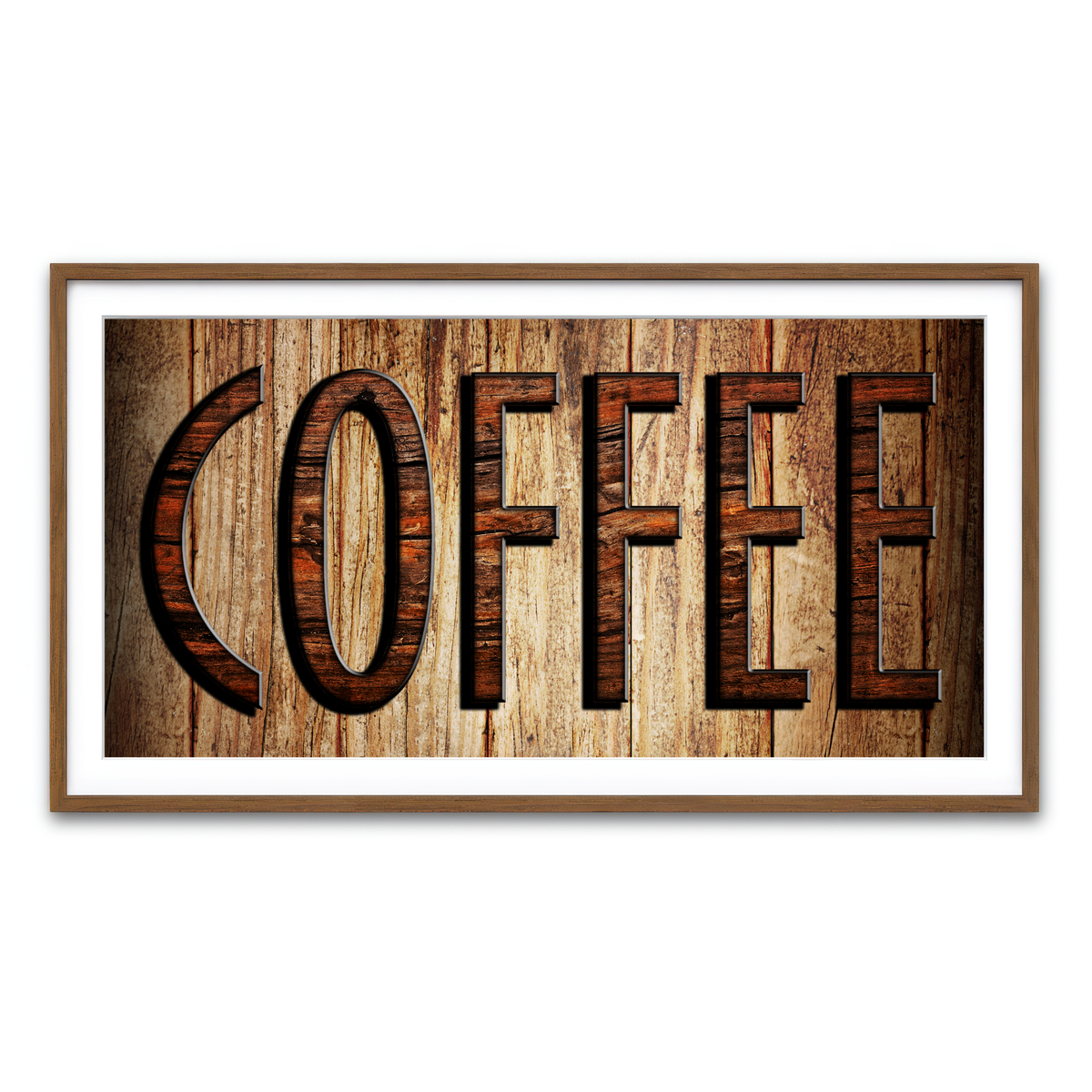 Framed Print 2x1 Walnut