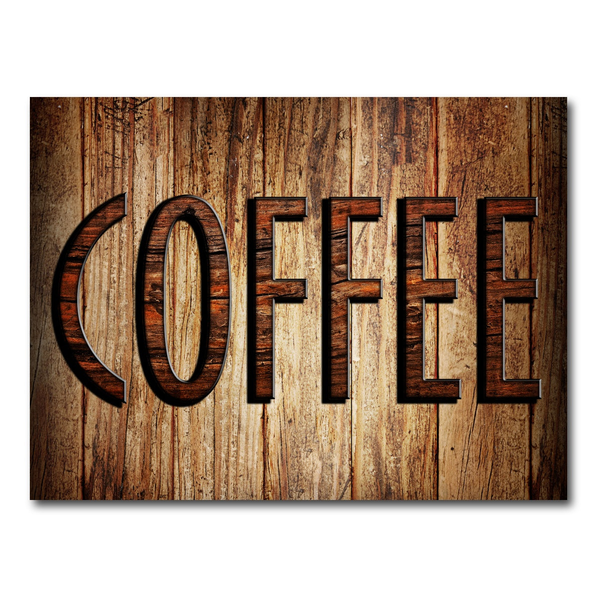 AUTO-MOCKUP WHITE | Coffee Sign | 1 Piece | Gallery Wrap Canvas | group=4x3