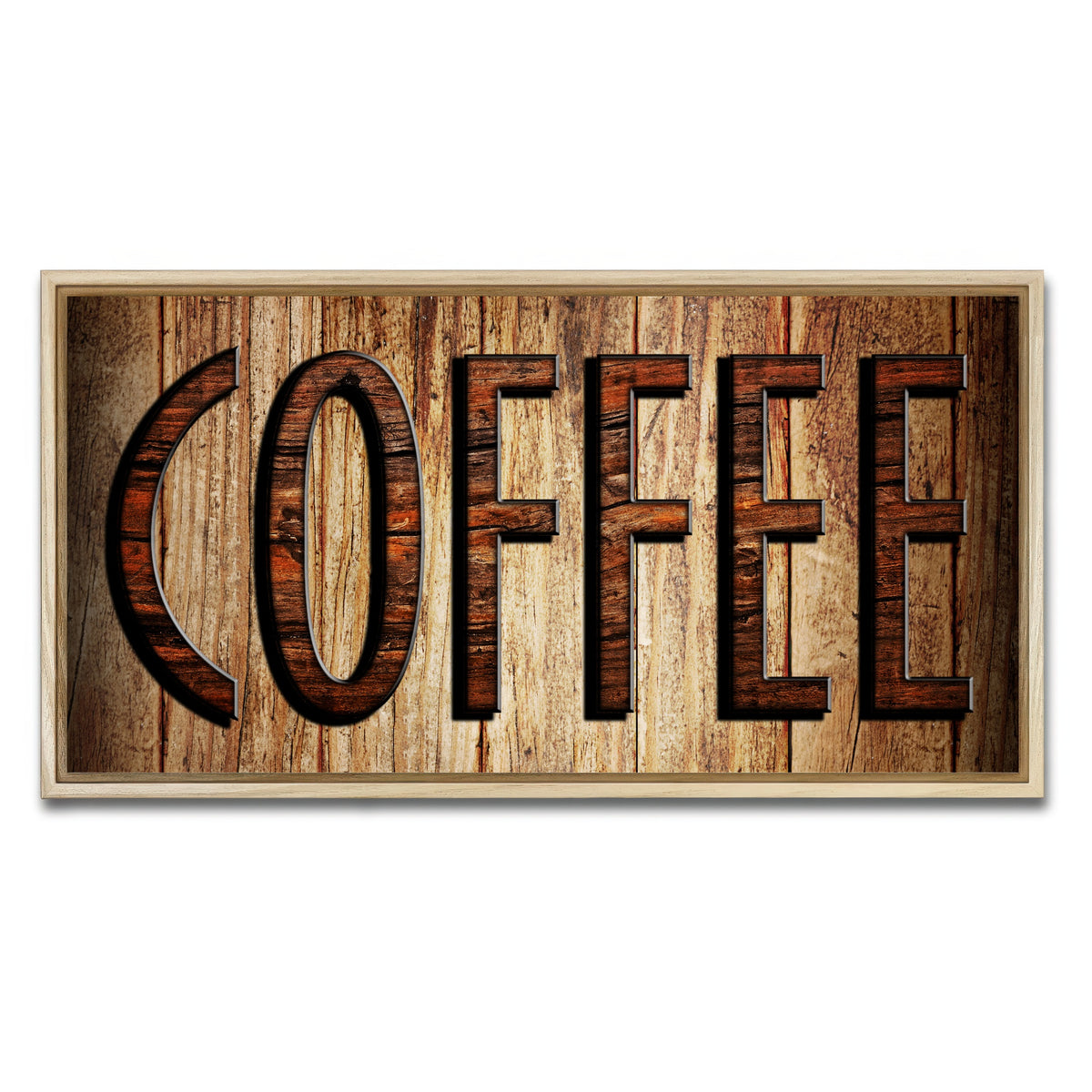 AUTO-MOCKUP WHITE | Coffee Sign | 1 Piece | Natural Framed Canvas | group=2x1