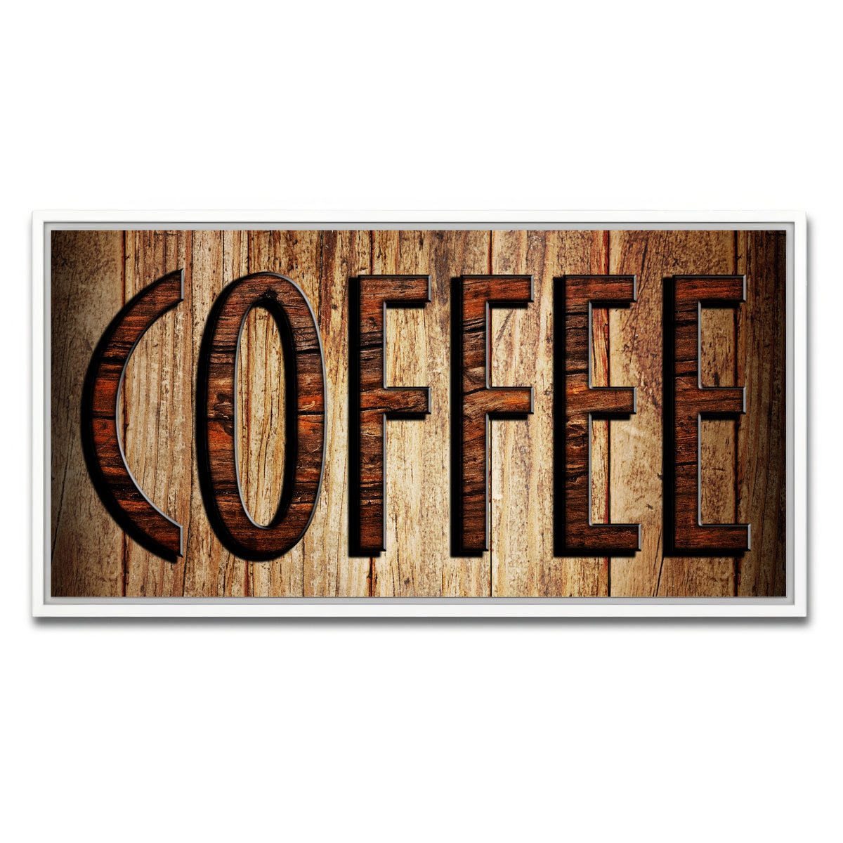 AUTO-MOCKUP WHITE | Coffee Sign | 1 Piece | White Framed Canvas | group=2x1