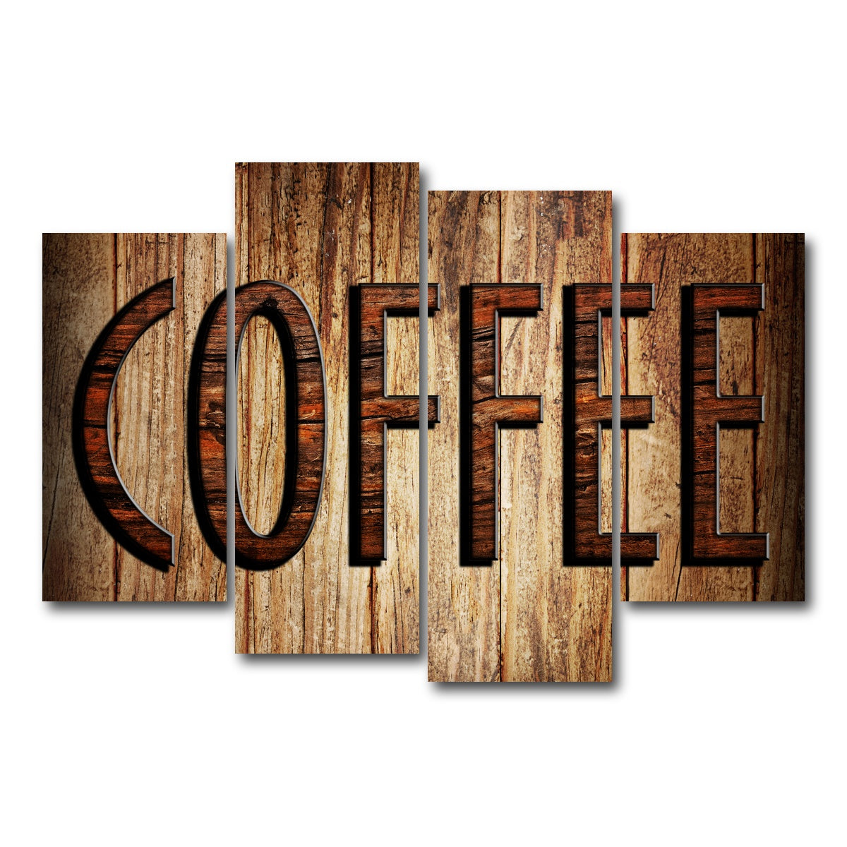 AUTO-MOCKUP WHITE | Coffee Sign | 4 Piece | Gallery Wrap Canvas | group=4_short