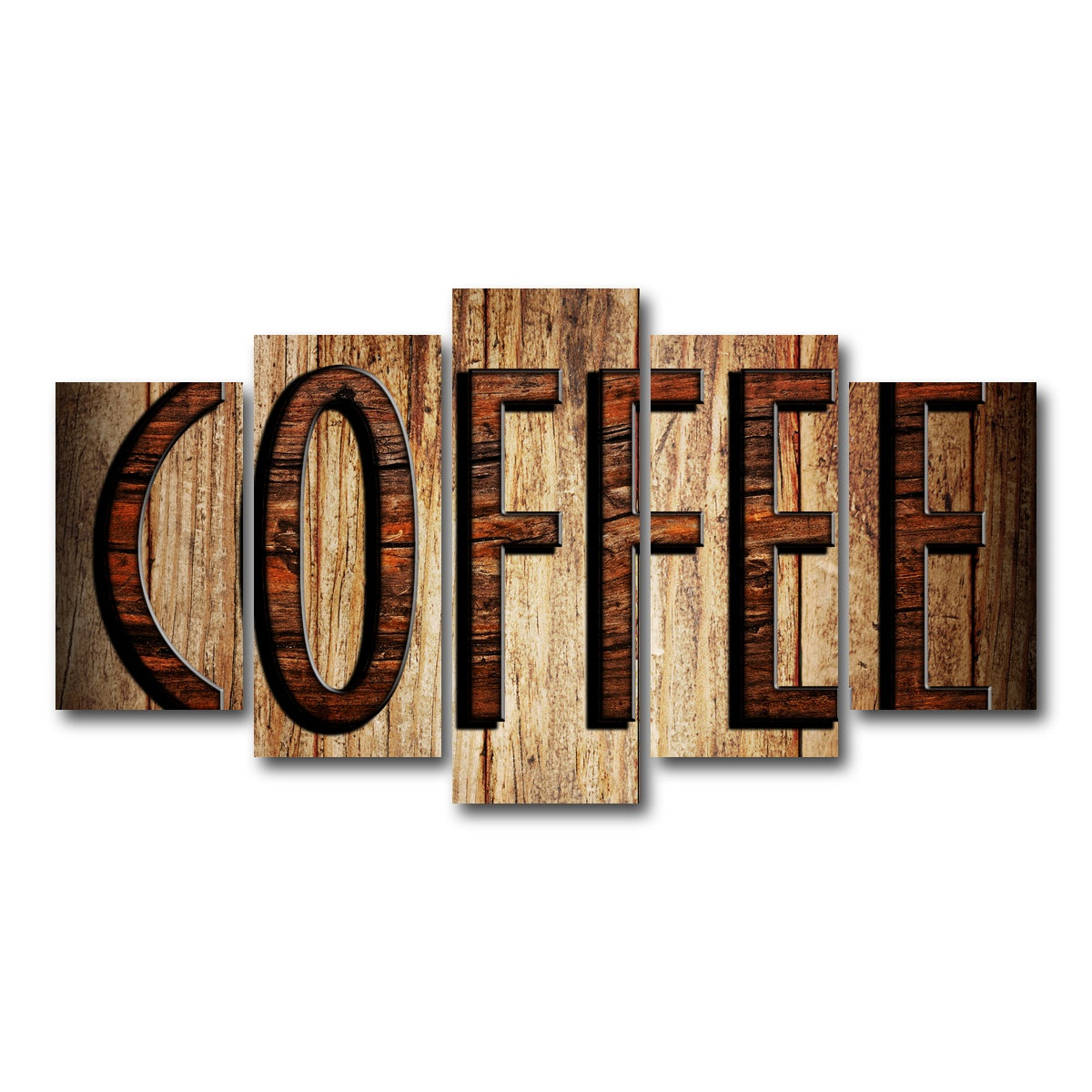 AUTO-MOCKUP WHITE | Coffee Sign | 5 Piece | Gallery Wrap Canvas | group=5_normal