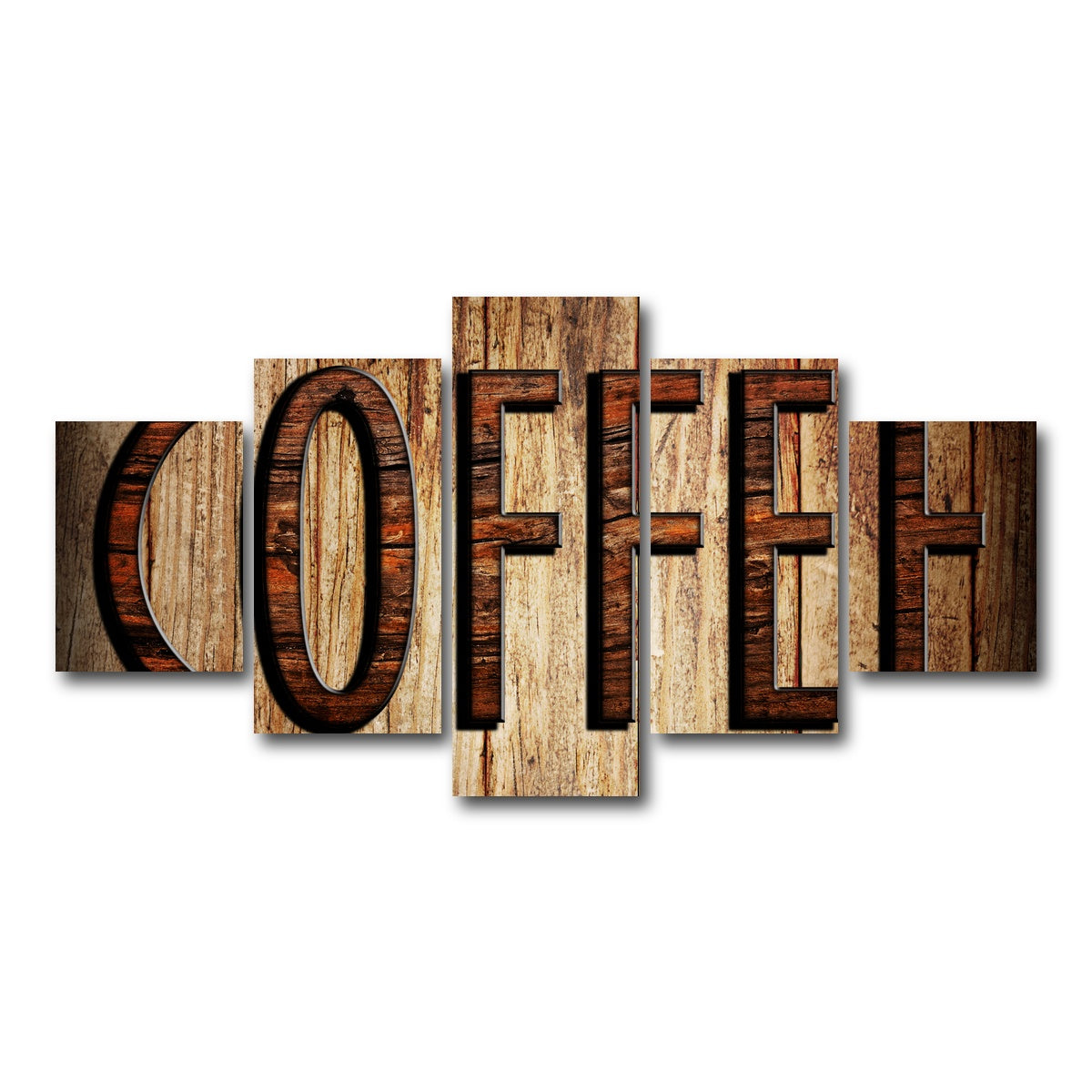 AUTO-MOCKUP WHITE | Coffee Sign | 5 Piece | Gallery Wrap Canvas | group=5_short