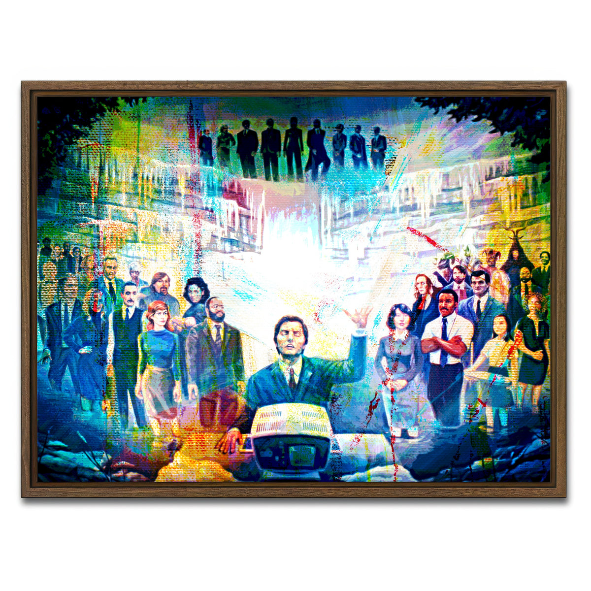 AUTO-MOCKUP WHITE | Cold Harbor Painting | 1 Piece | Walnut Framed Canvas | group=4x3