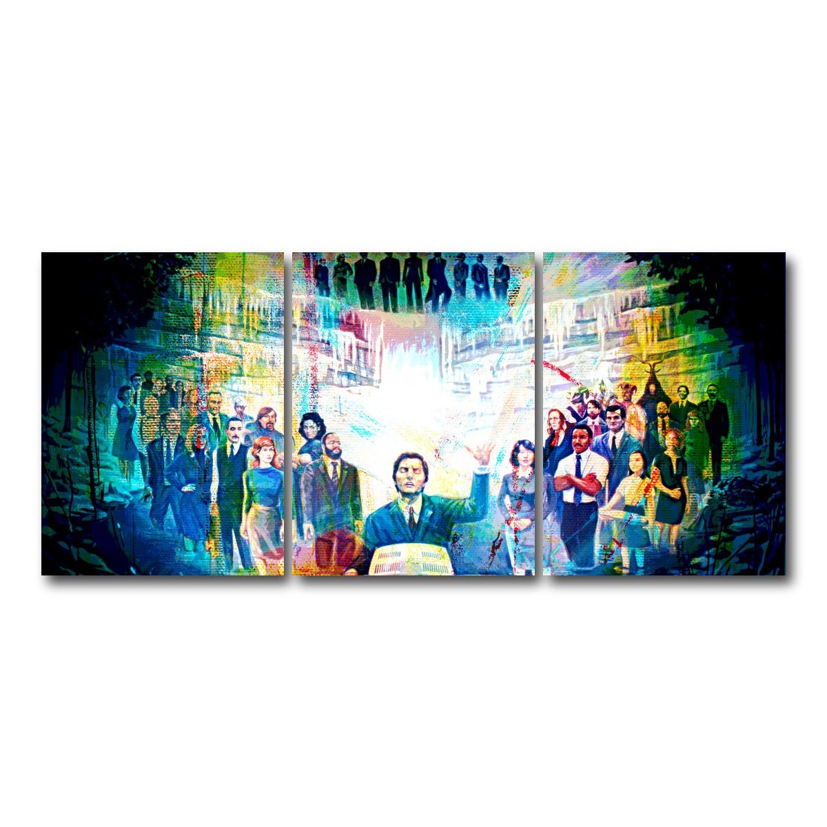 AUTO-MOCKUP WHITE | Cold Harbor Painting | 3 Piece | Gallery Wrap Canvas | group=18x24