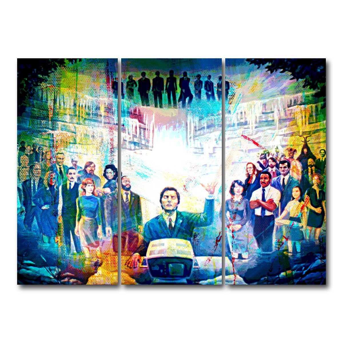 AUTO-MOCKUP WHITE | Cold Harbor Painting | 3 Piece | Gallery Wrap Canvas | group=8x18