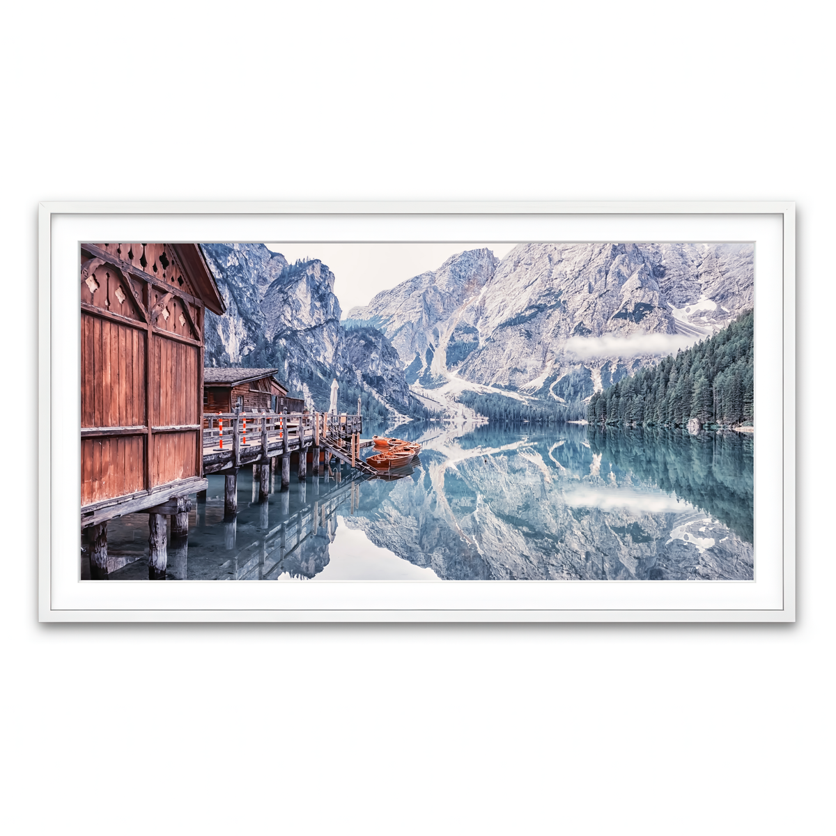Framed Print 2x1 White