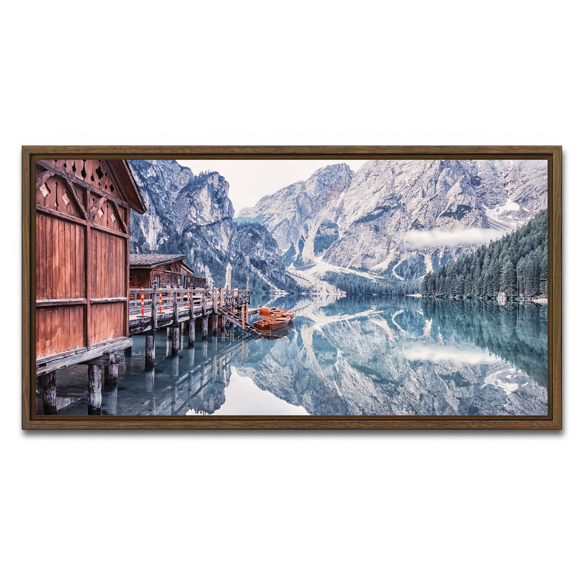 AUTO-MOCKUP WHITE | Cold Morning | 1 Piece | Walnut Framed Canvas | group=2x1