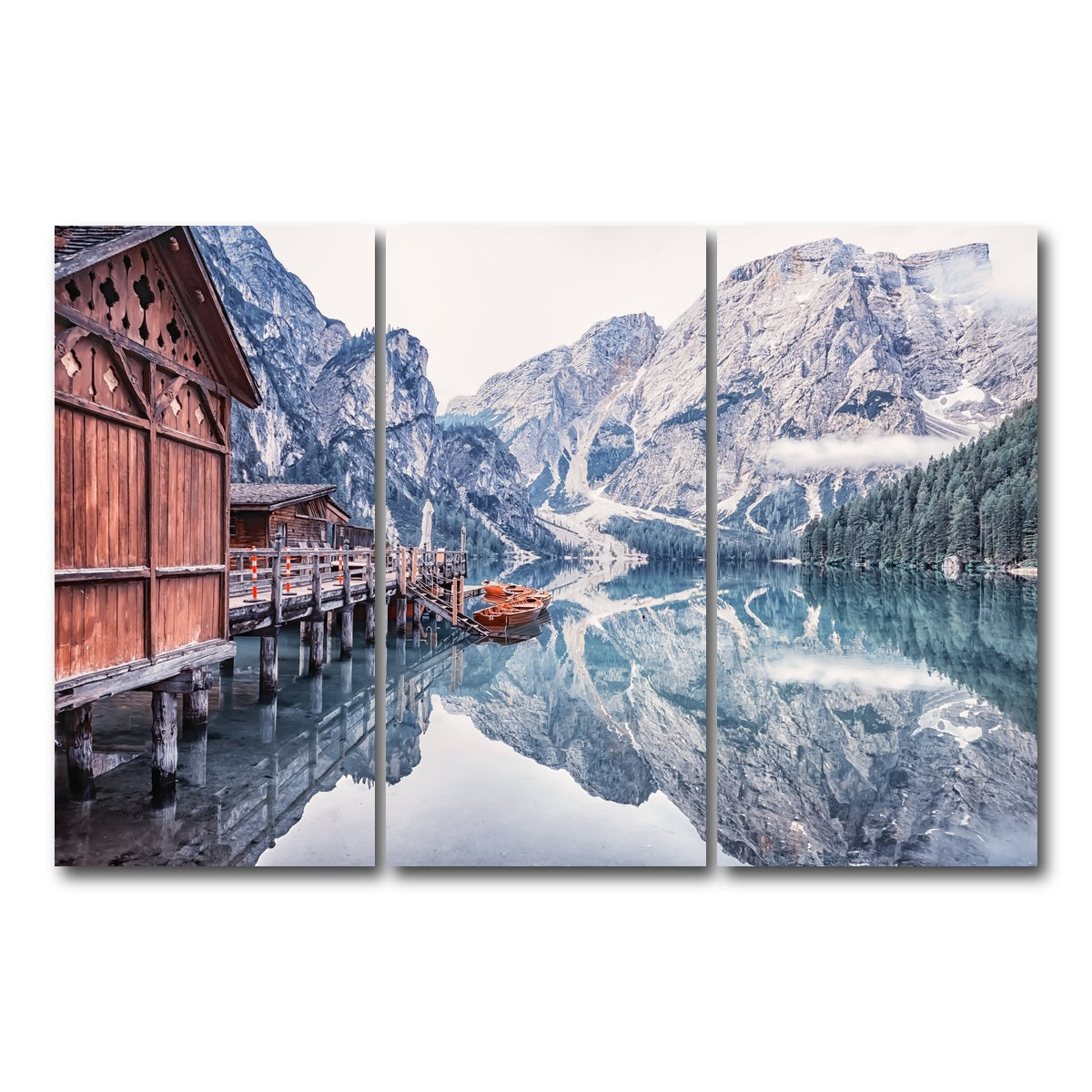 AUTO-MOCKUP WHITE | Cold Morning | 3 Piece | Gallery Wrap Canvas | group=12x24