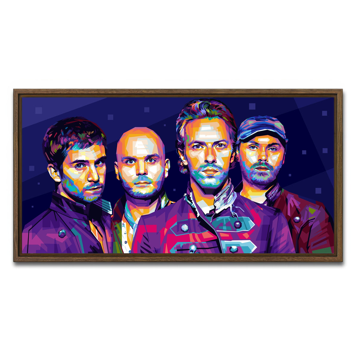 AUTO-MOCKUP WHITE | Coldplay | 1 Piece | Walnut Framed Canvas | group=2x1