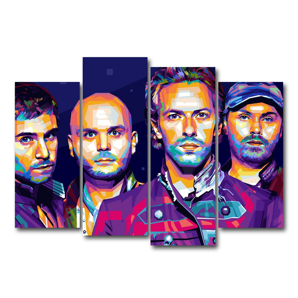 AUTO-MOCKUP WHITE | Coldplay | 4 Piece | Gallery Wrap Canvas | group=4_normal