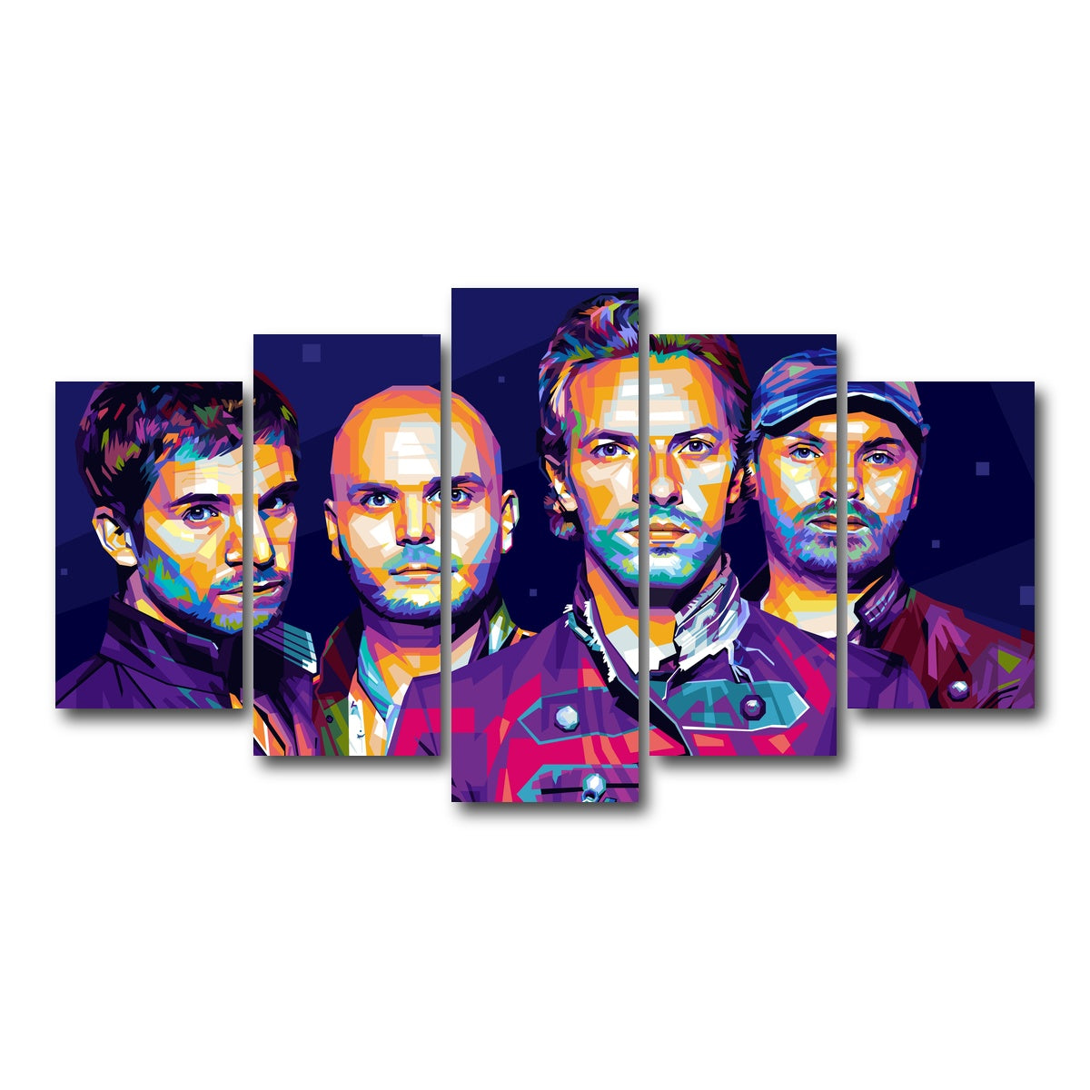 AUTO-MOCKUP WHITE | Coldplay | 5 Piece | Gallery Wrap Canvas | group=5_normal