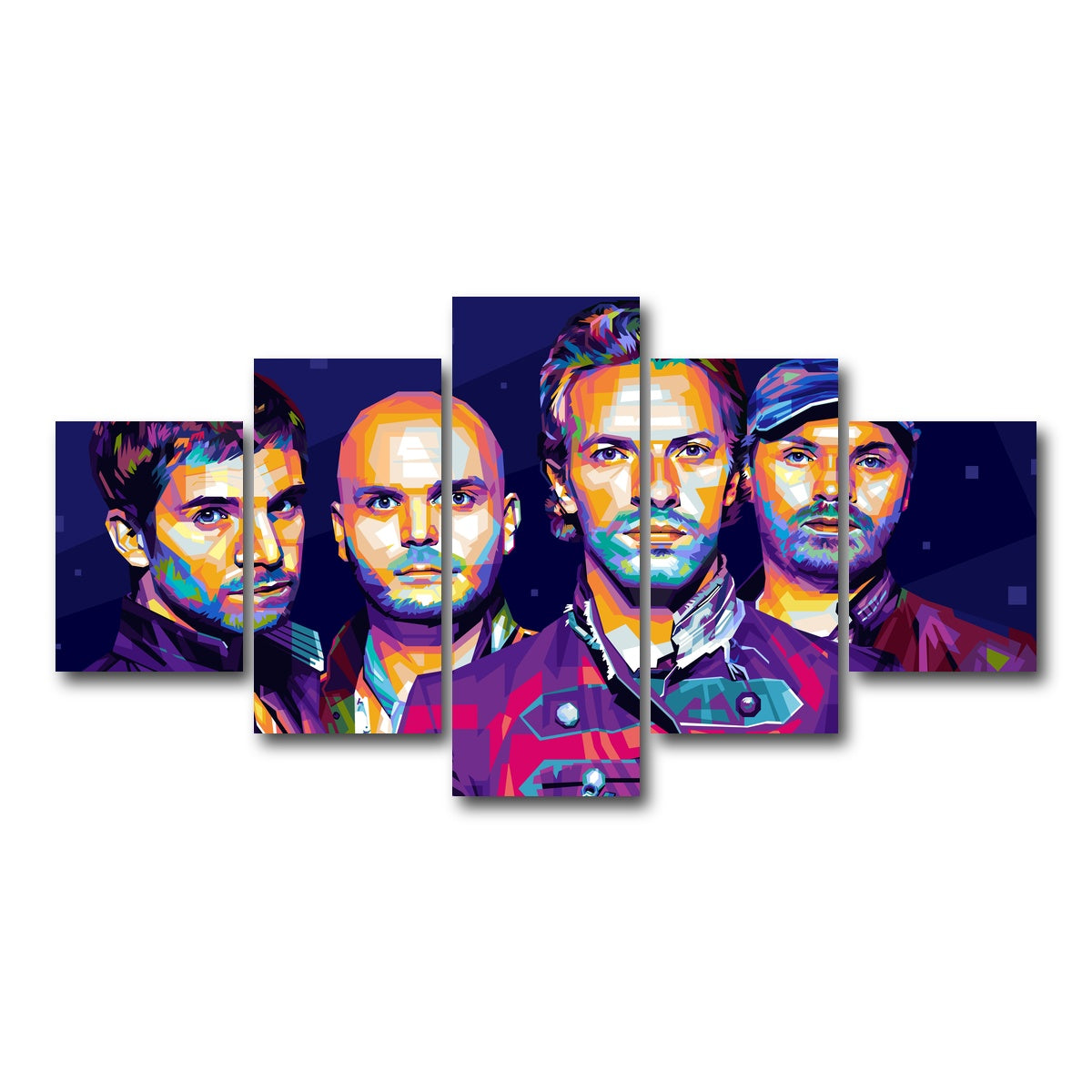 AUTO-MOCKUP WHITE | Coldplay | 5 Piece | Gallery Wrap Canvas | group=5_short