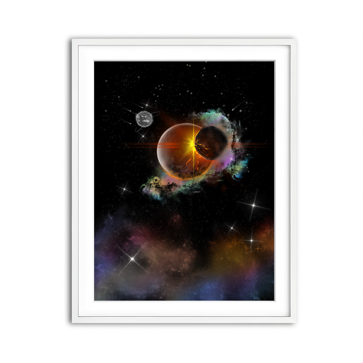 Framed Print 3x4 White