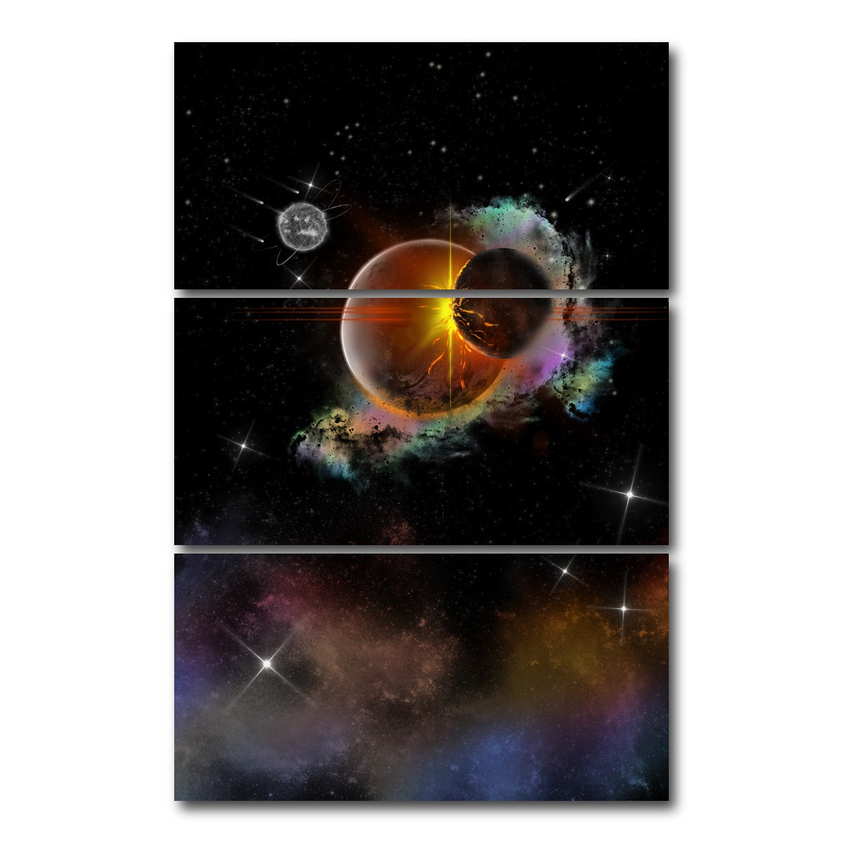 AUTO-MOCKUP WHITE | Collisions | 3 Piece | Gallery Wrap Canvas | group=12x24_stacked