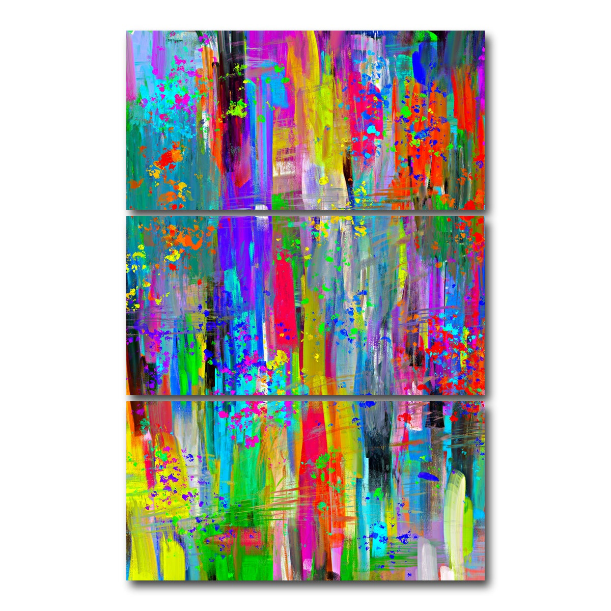 AUTO-MOCKUP WHITE | Color Splash | 3 Piece | Gallery Wrap Canvas | group=12x24_stacked