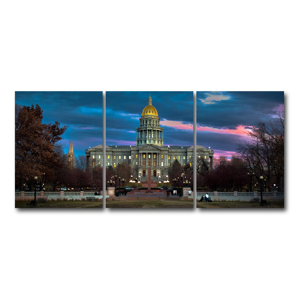 AUTO-MOCKUP WHITE | Colorado Capitol | 3 Piece | Gallery Wrap Canvas | group=18x24