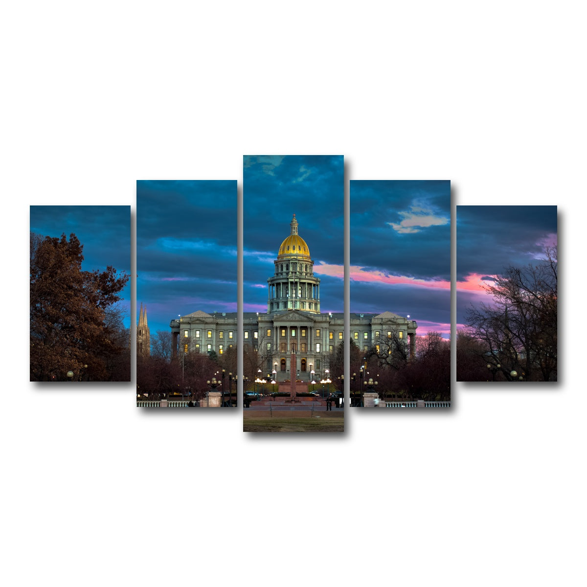 AUTO-MOCKUP WHITE | Colorado Capitol | 5 Piece | Gallery Wrap Canvas | group=5_normal
