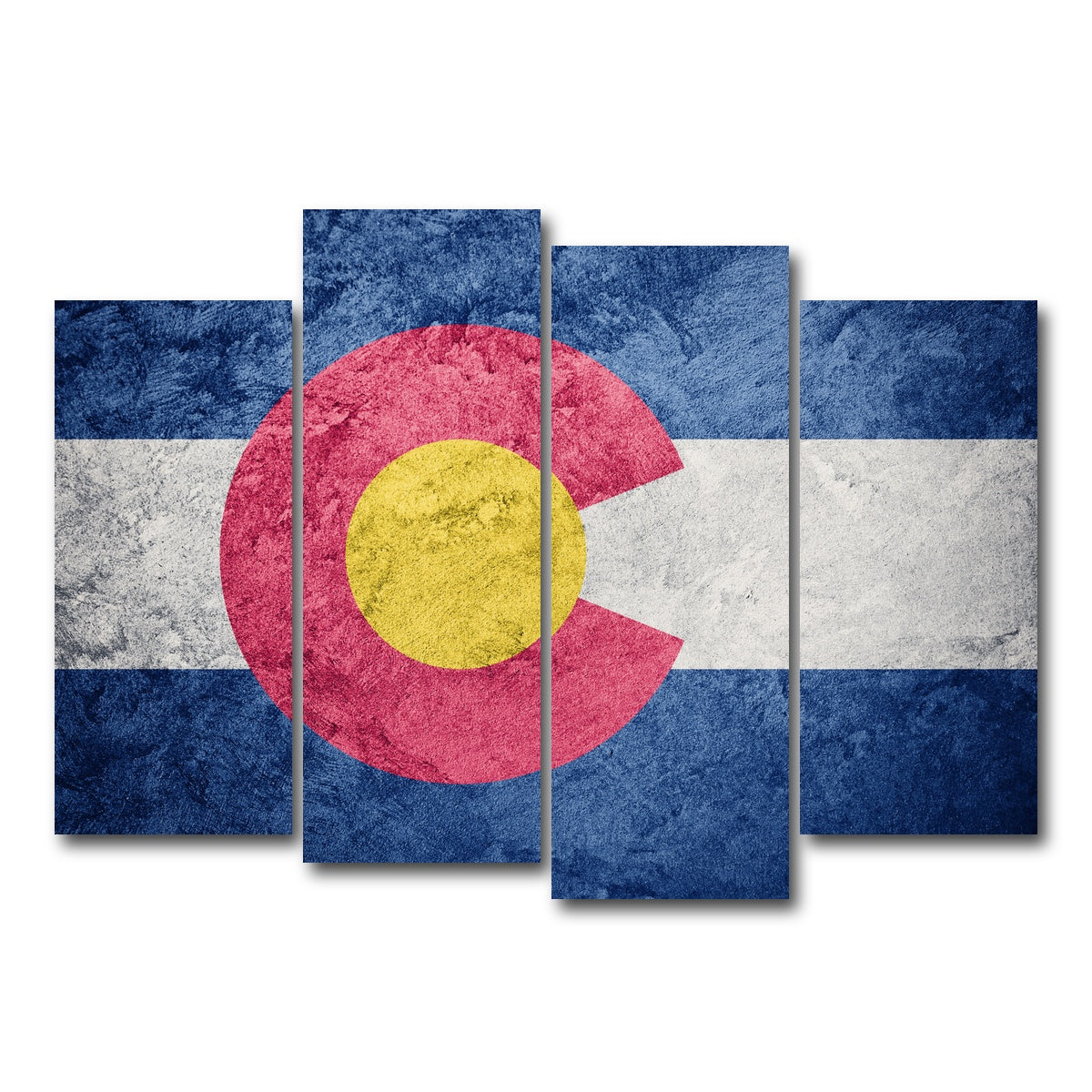 AUTO-MOCKUP WHITE | Colorado Flag | 4 Piece | Gallery Wrap Canvas | group=4_normal