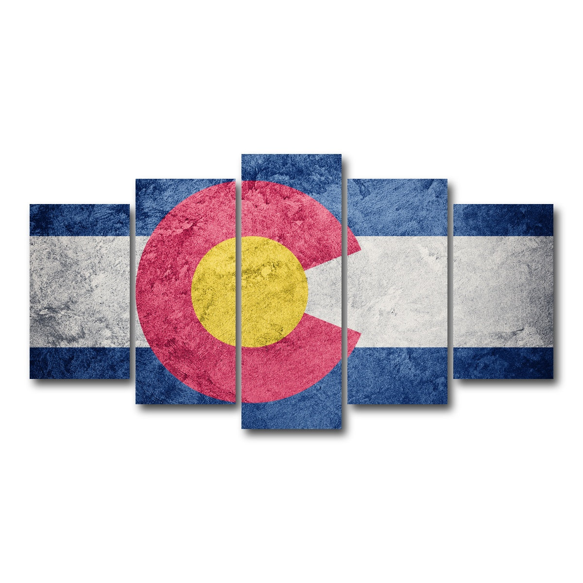 AUTO-MOCKUP WHITE | Colorado Flag | 5 Piece | Gallery Wrap Canvas | group=5_normal