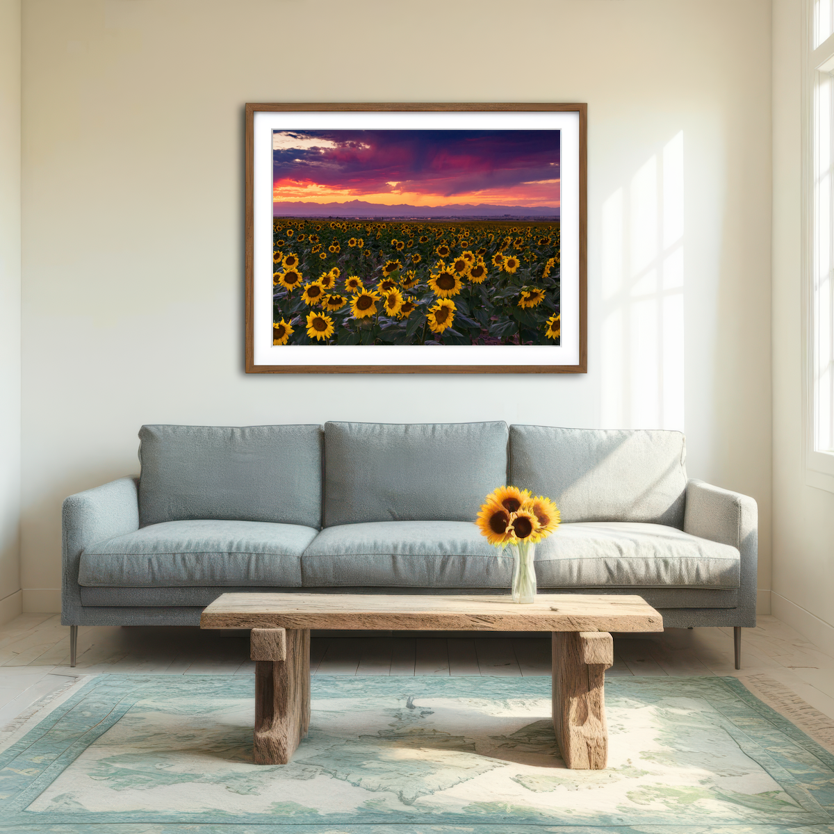 AUTO-MOCKUP ROOM | Colorado Sunflowers Wall Art