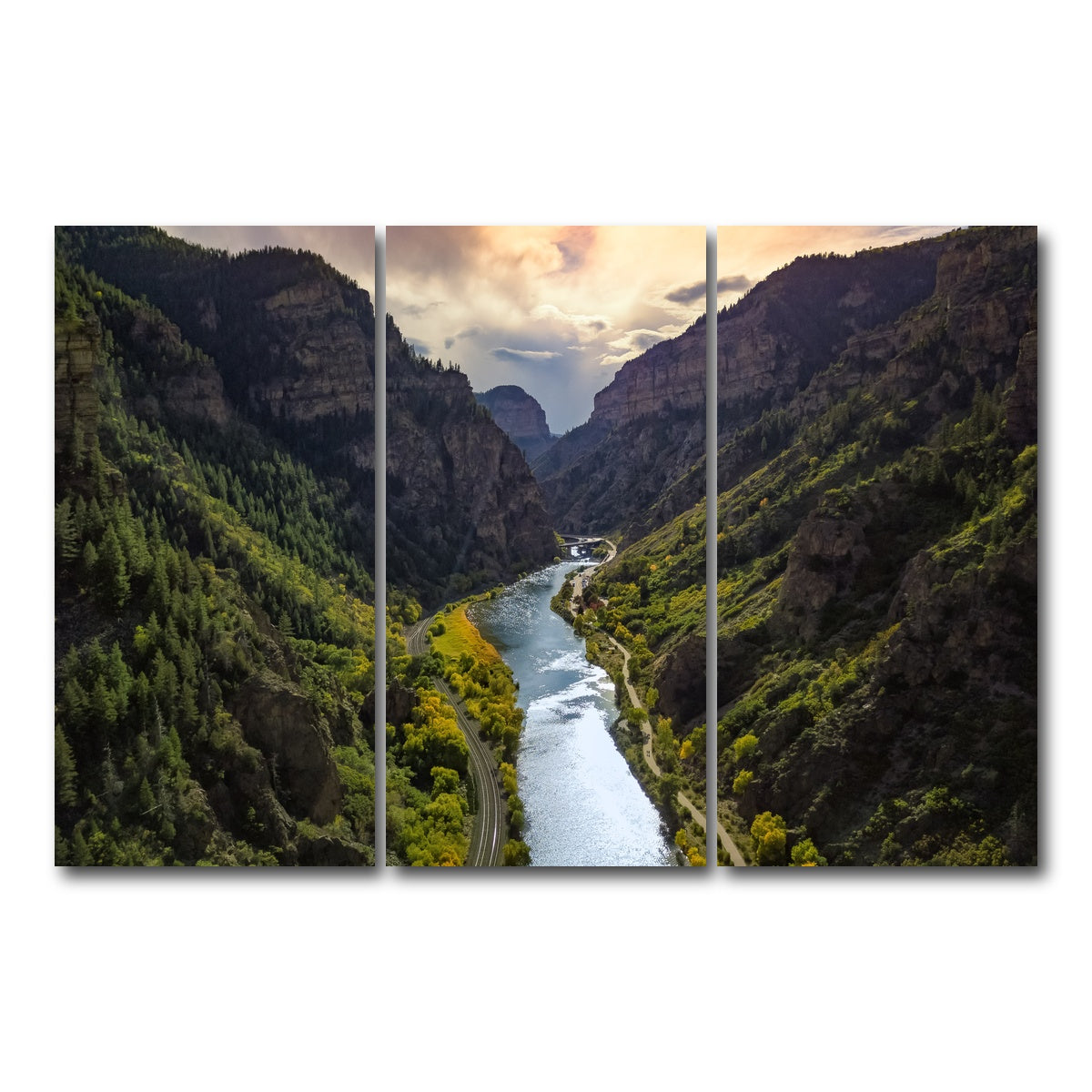 AUTO-MOCKUP WHITE | Colorado Valley | 3 Piece | Gallery Wrap Canvas | group=12x24