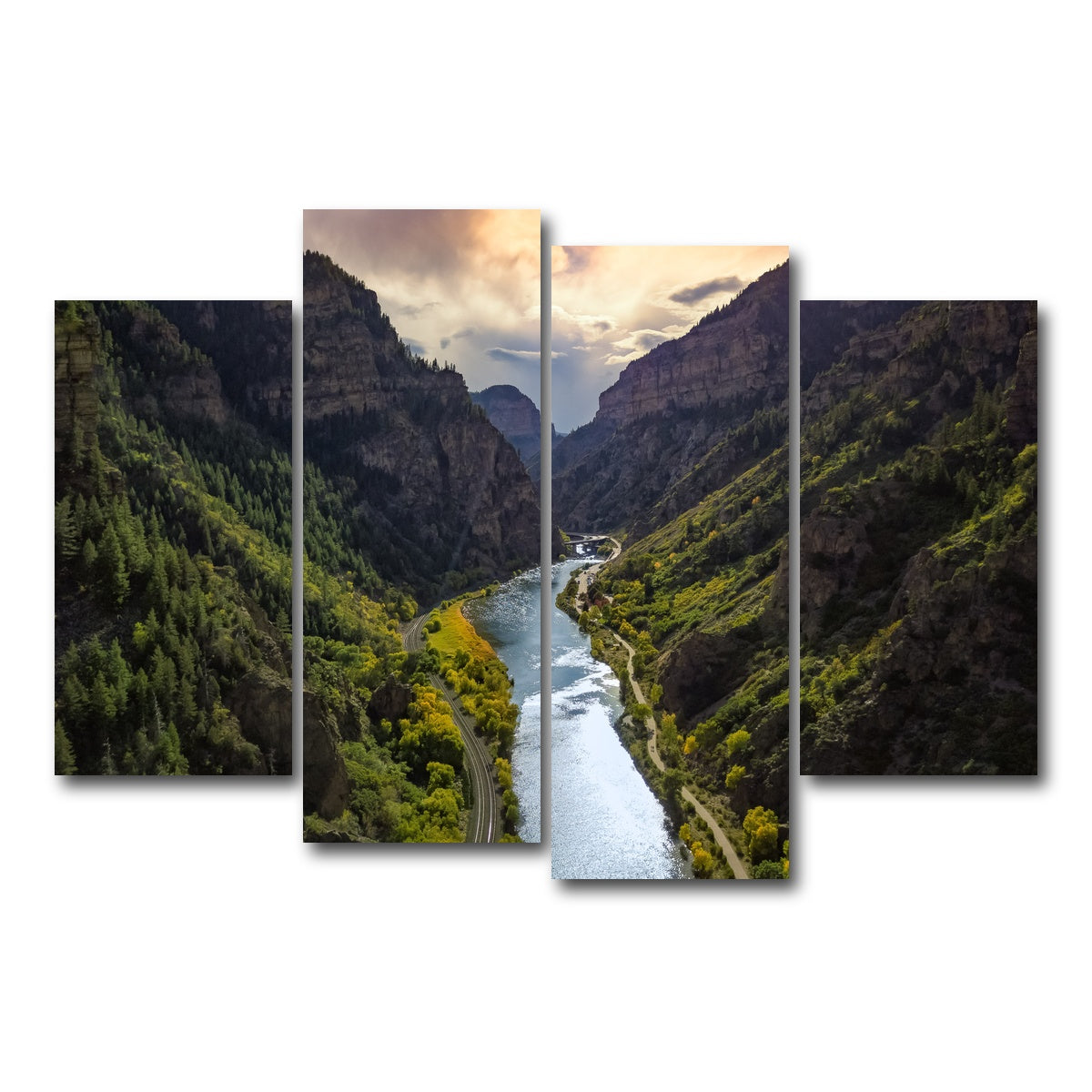 AUTO-MOCKUP WHITE | Colorado Valley | 4 Piece | Gallery Wrap Canvas | group=4_short