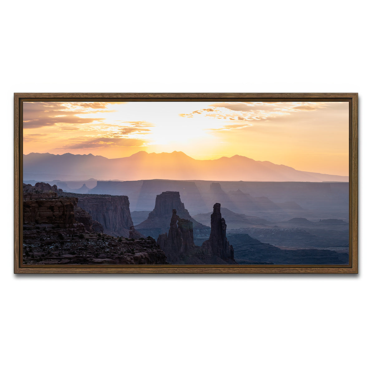 AUTO-MOCKUP WHITE | Colored Canyons | 1 Piece | Walnut Framed Canvas | group=2x1