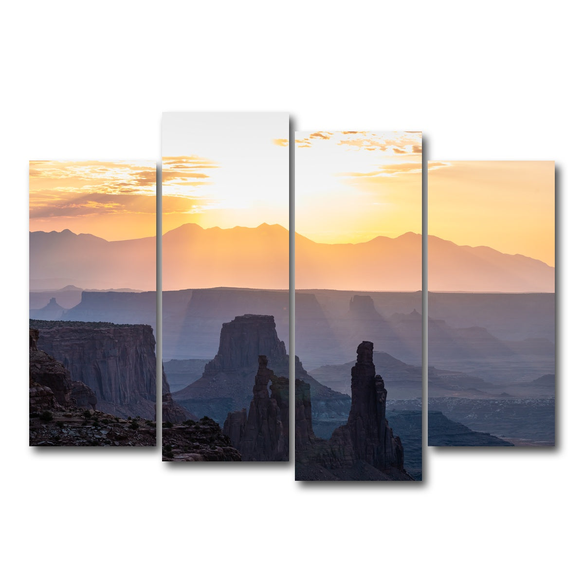 AUTO-MOCKUP WHITE | Colored Canyons | 4 Piece | Gallery Wrap Canvas | group=4_normal