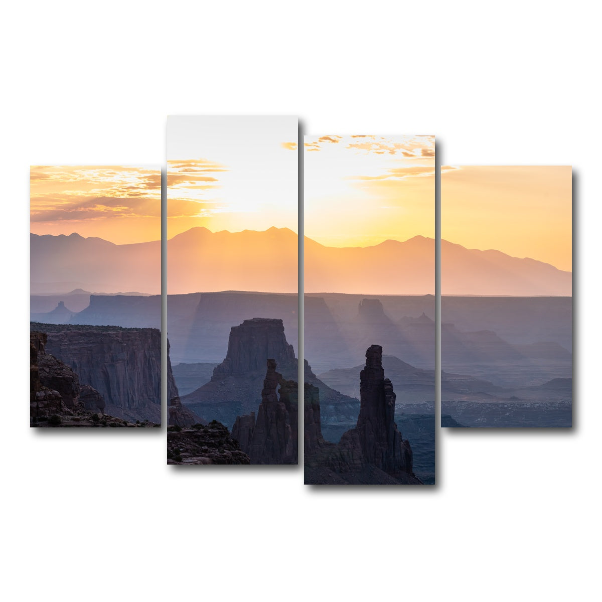 AUTO-MOCKUP WHITE | Colored Canyons | 4 Piece | Gallery Wrap Canvas | group=4_short