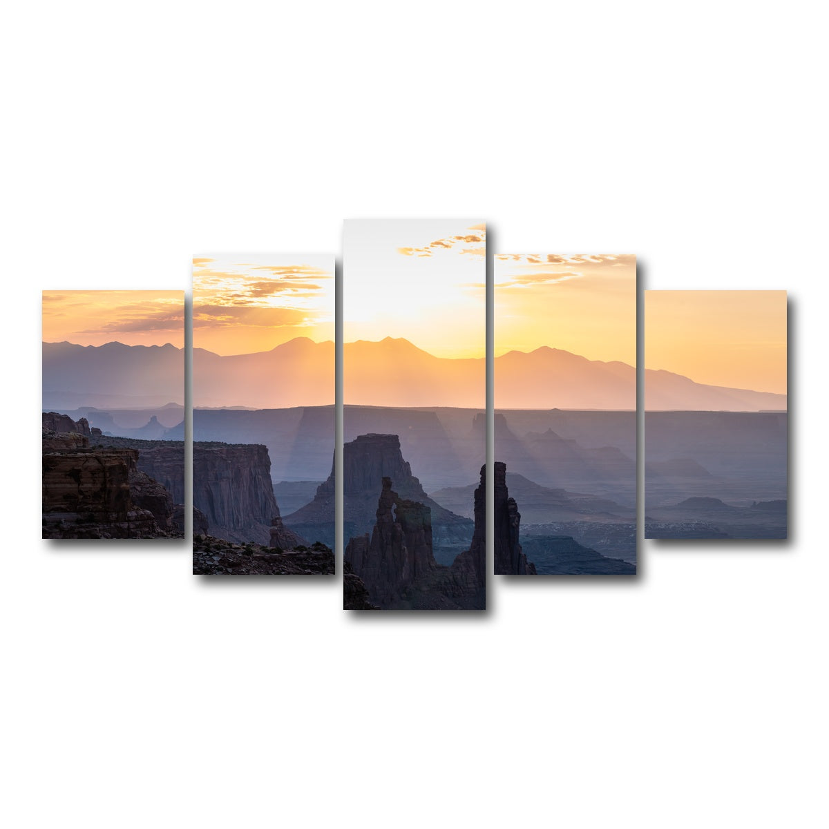 AUTO-MOCKUP WHITE | Colored Canyons | 5 Piece | Gallery Wrap Canvas | group=5_normal