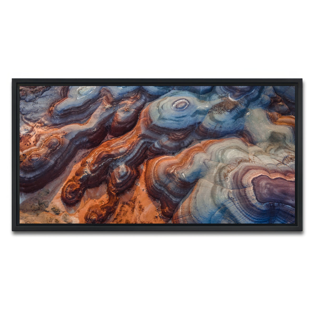 AUTO-MOCKUP WHITE | Colored Hills | 1 Piece | Black Framed Canvas | group=2x1