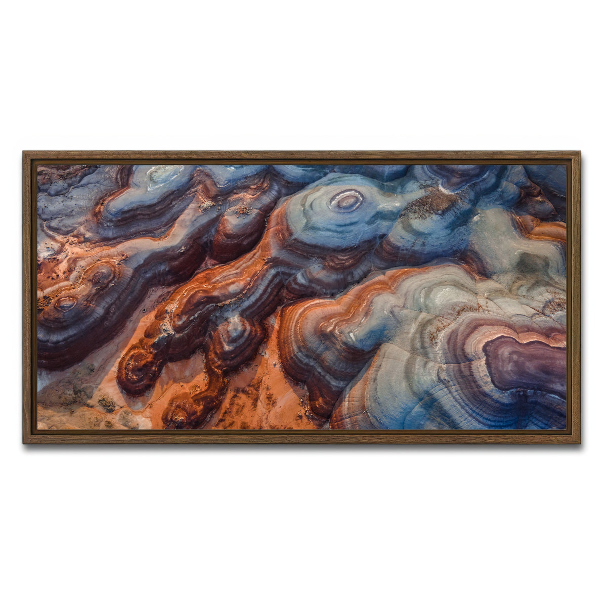 AUTO-MOCKUP WHITE | Colored Hills | 1 Piece | Walnut Framed Canvas | group=2x1