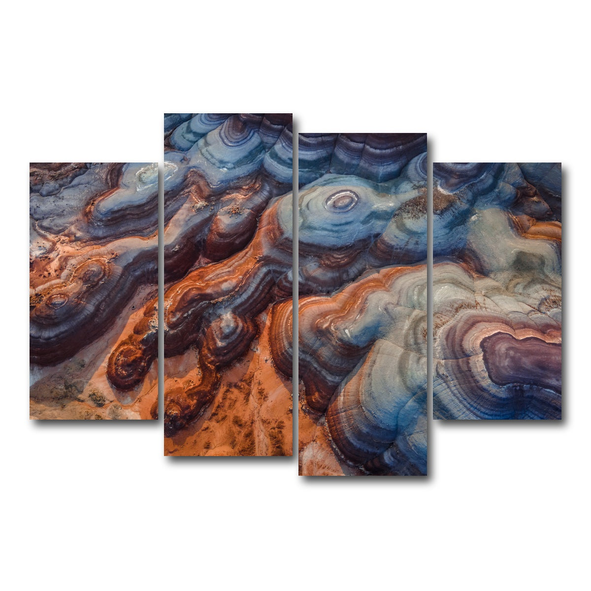 AUTO-MOCKUP WHITE | Colored Hills | 4 Piece | Gallery Wrap Canvas | group=4_short