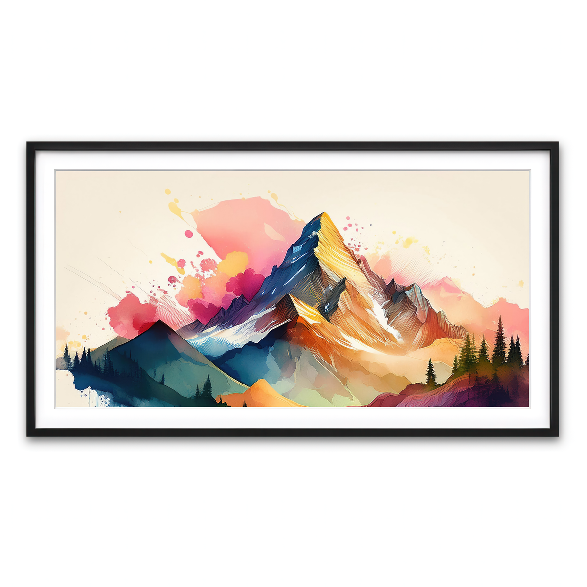 Framed Print 2x1 Black