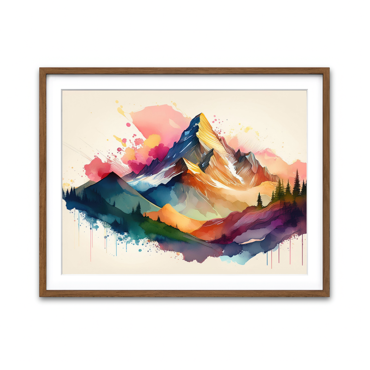 Framed Print 4x3 Walnut