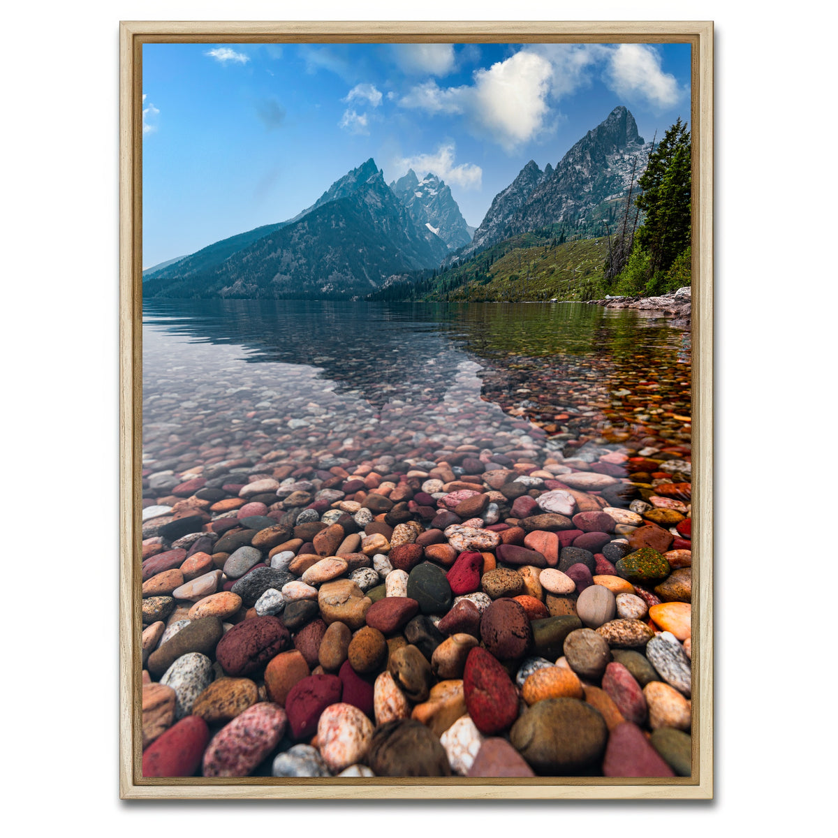 AUTO-MOCKUP WHITE | Colored Pebbles | 1 Piece | Natural Framed Canvas | group=3x4