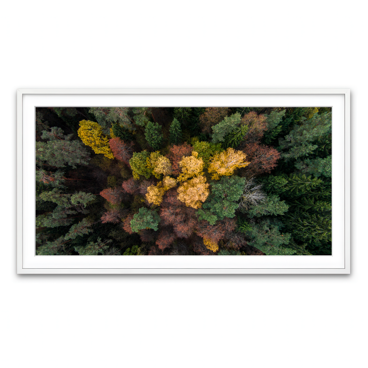Framed Print 2x1 White
