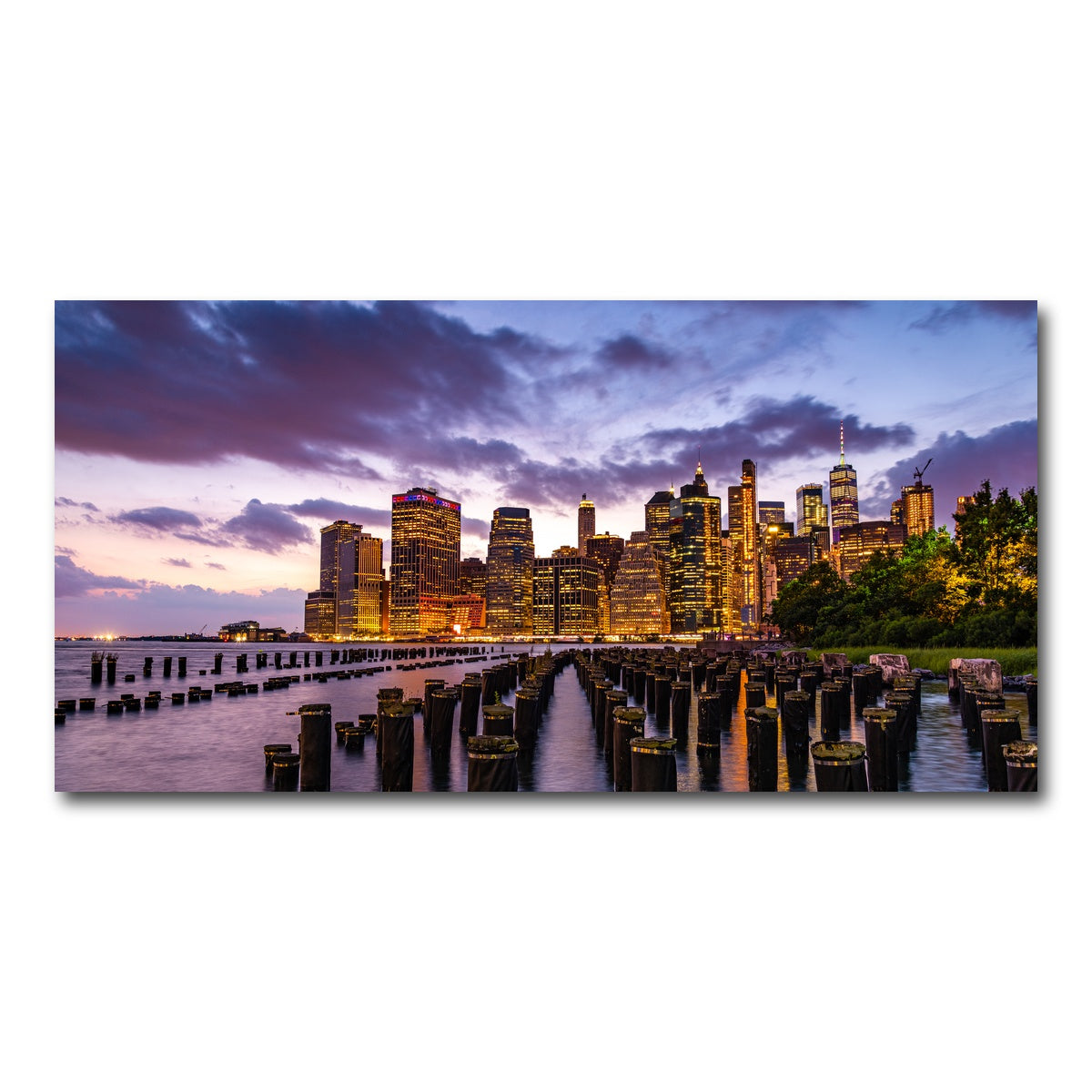 AUTO-MOCKUP WHITE | Colorful New York Skyline | 1 Piece | Gallery Wrap Canvas | group=2x1