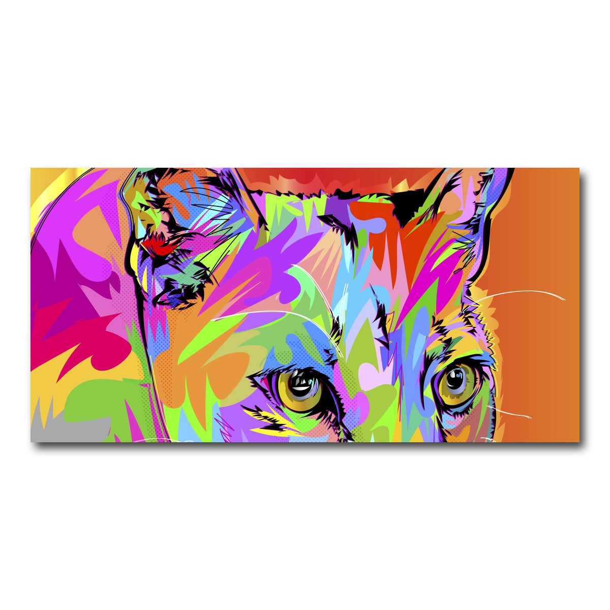 AUTO-MOCKUP WHITE | Colorful Panther | 1 Piece | Gallery Wrap Canvas | group=2x1