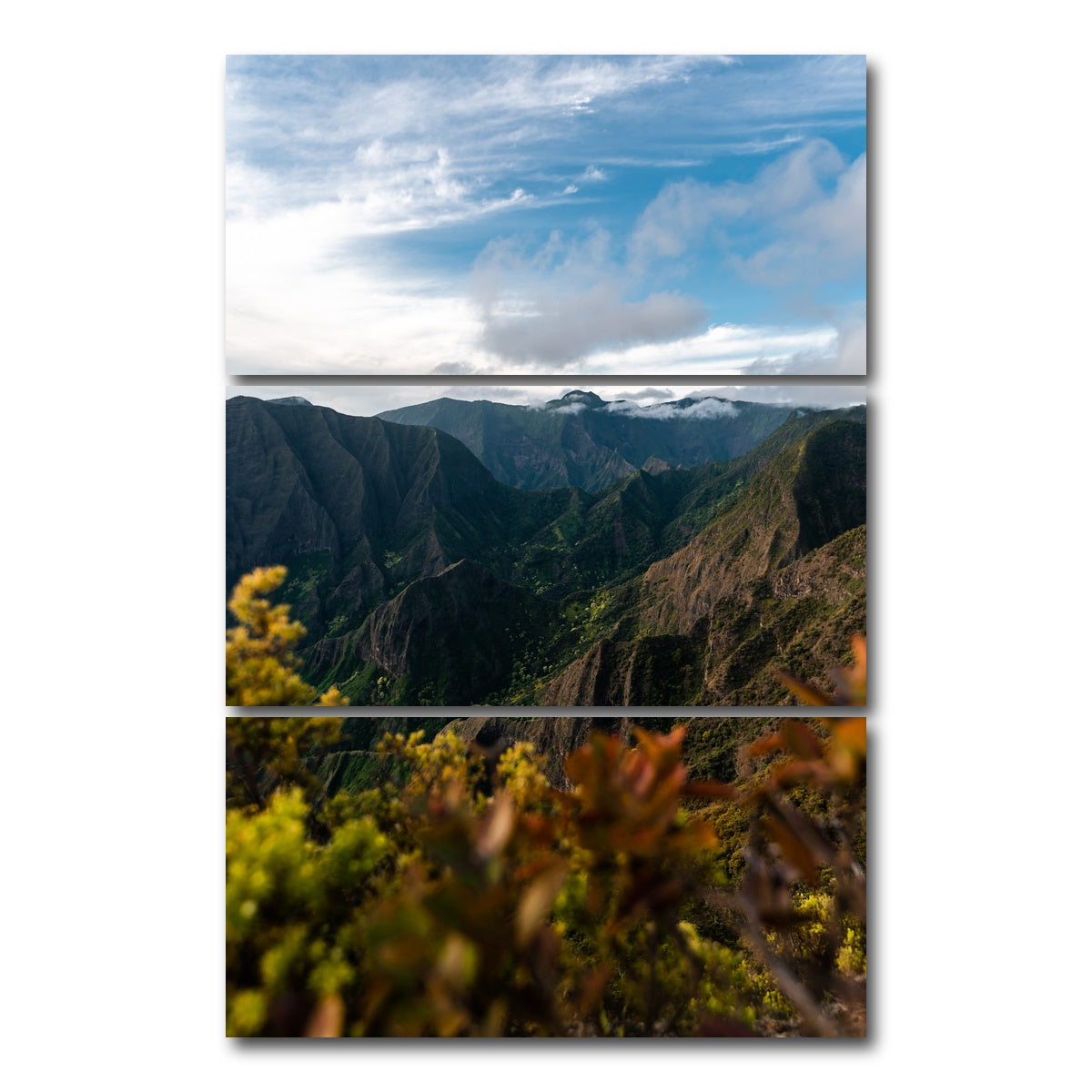 AUTO-MOCKUP WHITE | Colorful Valley | 3 Piece | Gallery Wrap Canvas | group=12x24_stacked