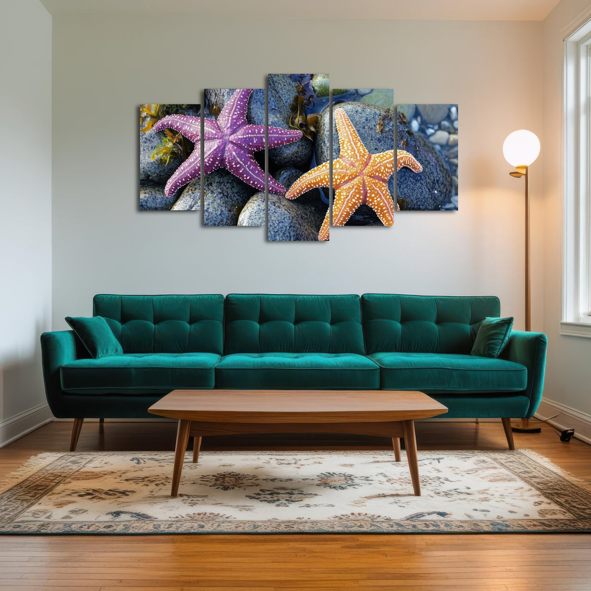 AUTO-MOCKUP ROOM | Colorful starfishes