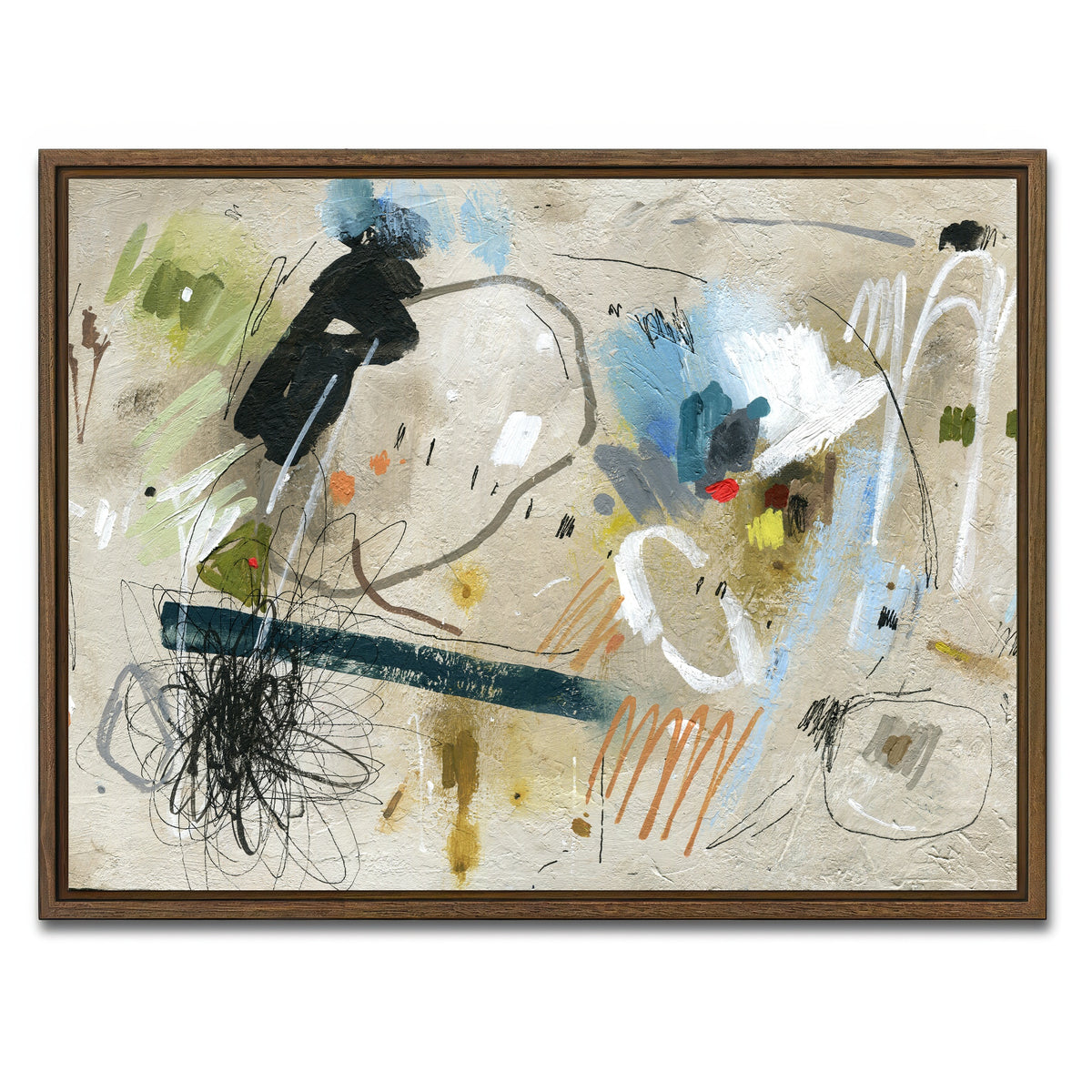 AUTO-MOCKUP WHITE | Colour2 | 1 Piece | Walnut Framed Canvas | group=4x3