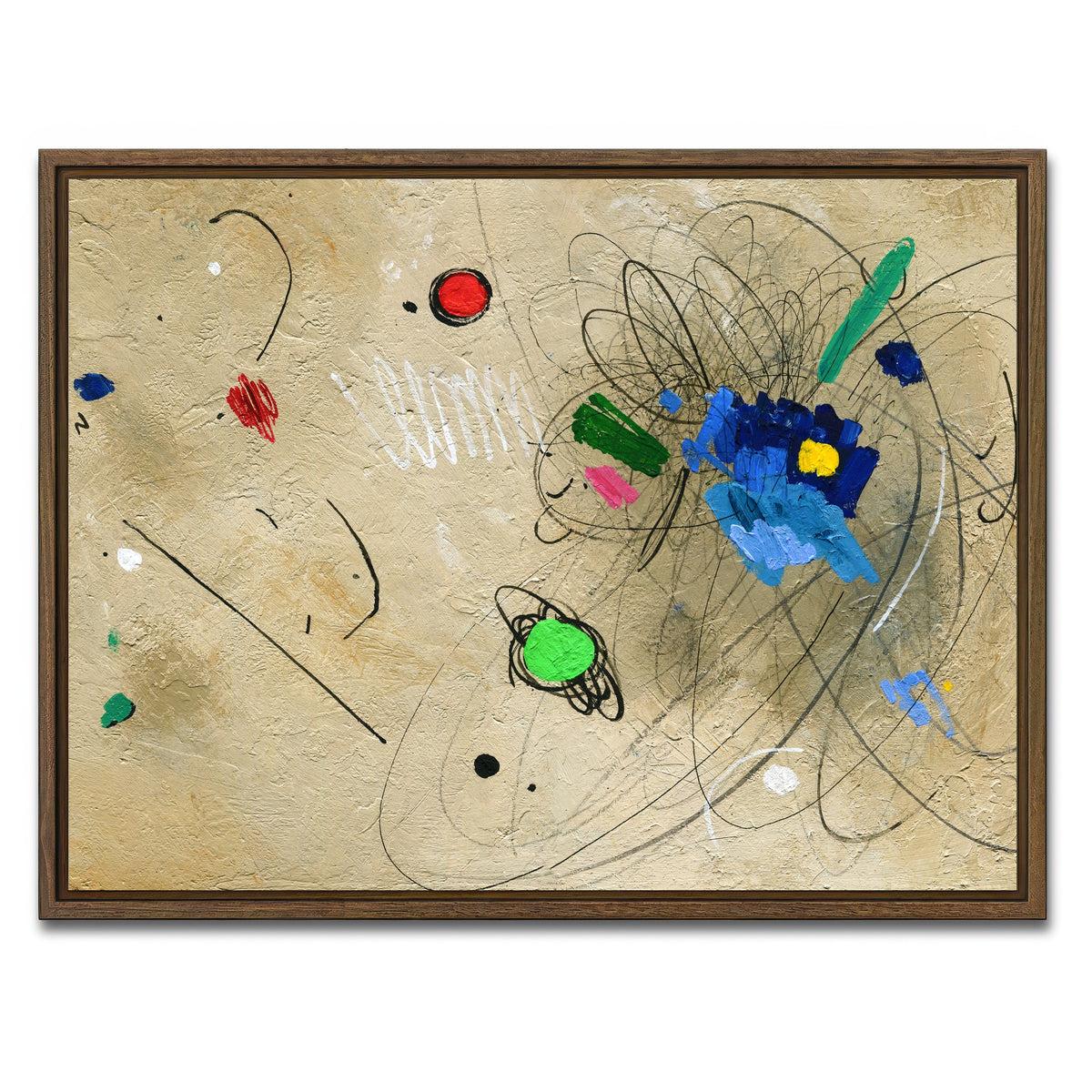 AUTO-MOCKUP WHITE | Colour | 1 Piece | Walnut Framed Canvas | group=4x3