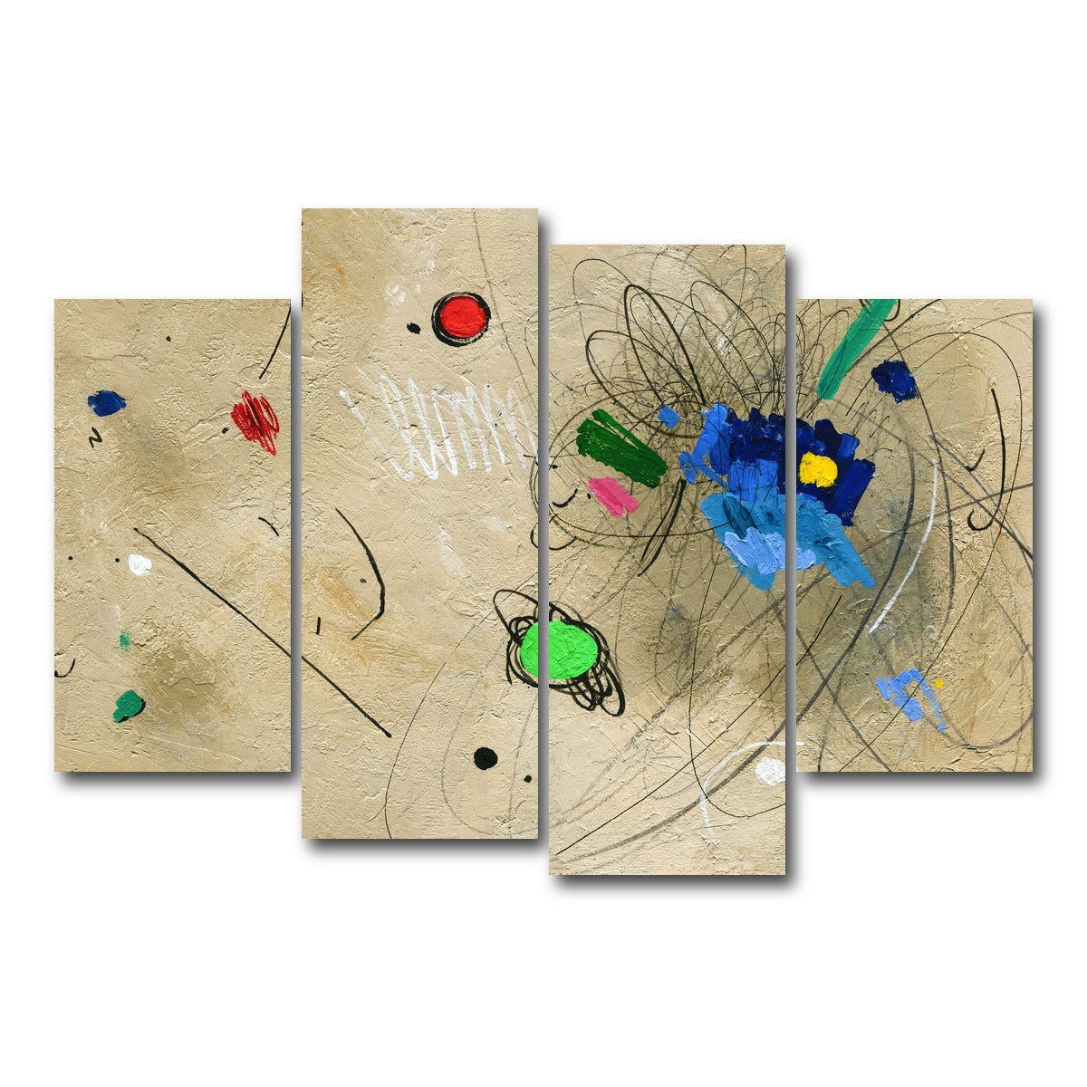 AUTO-MOCKUP WHITE | Colour | 4 Piece | Gallery Wrap Canvas | group=4_short