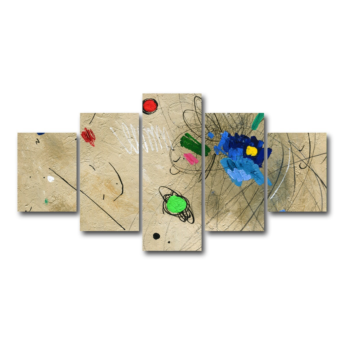 AUTO-MOCKUP WHITE | Colour | 5 Piece | Gallery Wrap Canvas | group=5_short