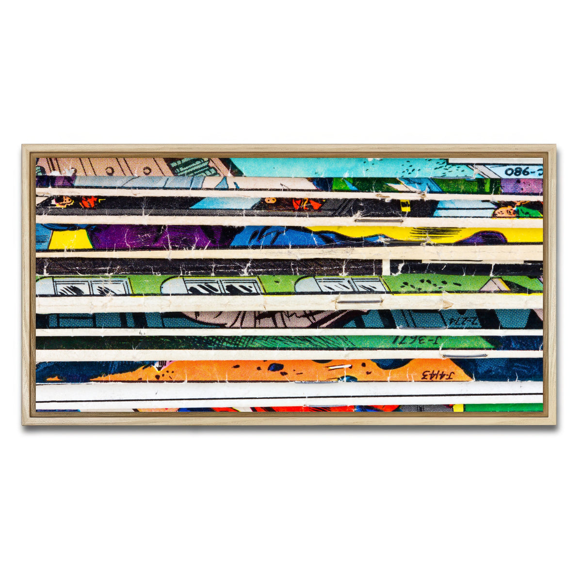 AUTO-MOCKUP WHITE | Comic Book Stack | 1 Piece | Natural Framed Canvas | group=2x1