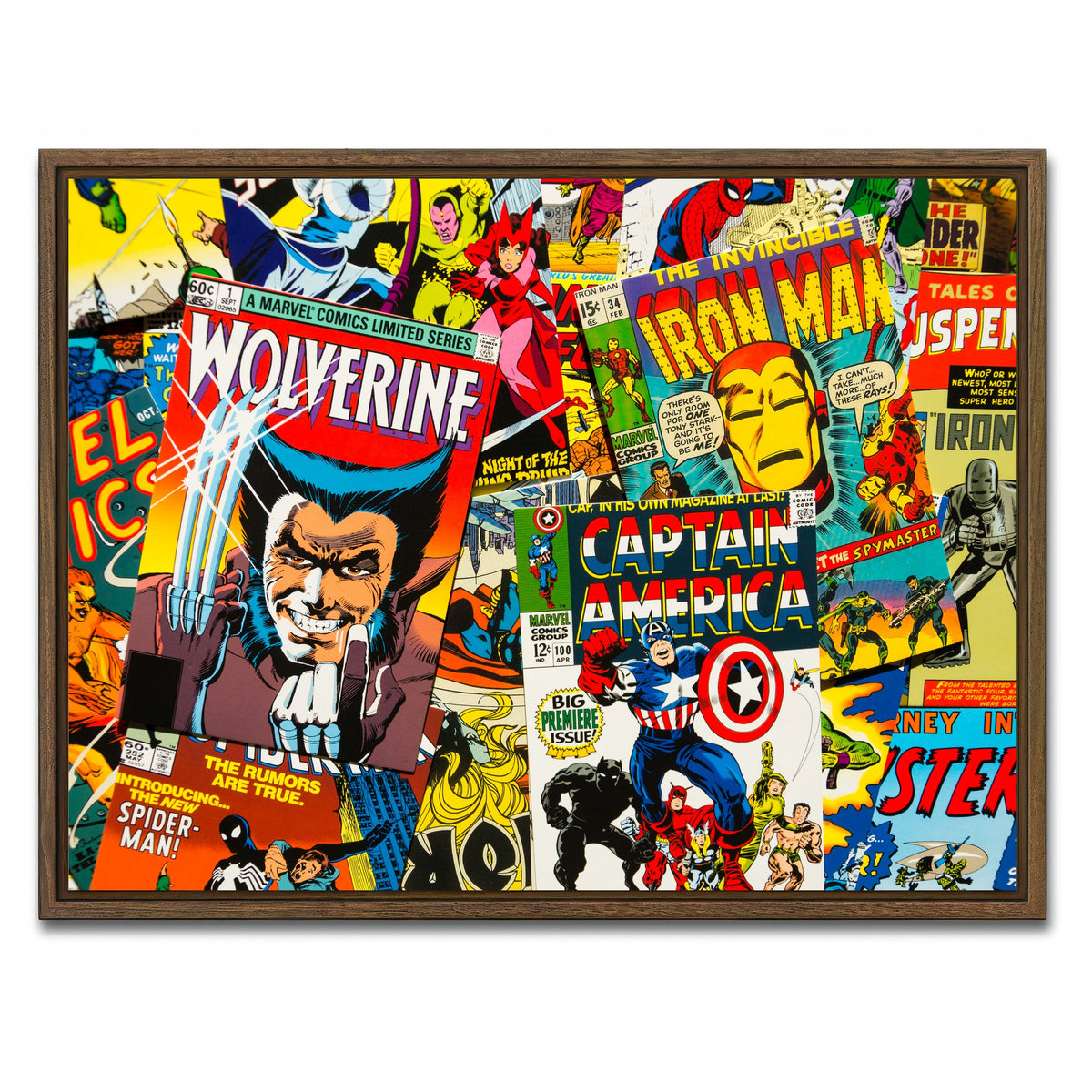 AUTO-MOCKUP WHITE | Comic Covers | 1 Piece | Walnut Framed Canvas | group=4x3
