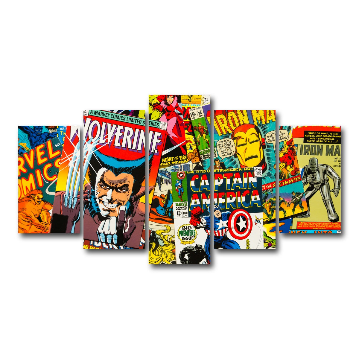 AUTO-MOCKUP WHITE | Comic Covers | 5 Piece | Gallery Wrap Canvas | group=5_normal