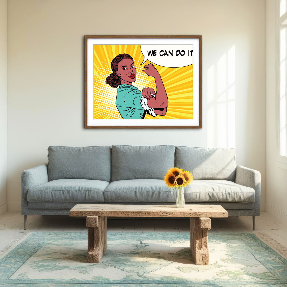 AUTO-MOCKUP ROOM | Comic We Can Do It Wall Art